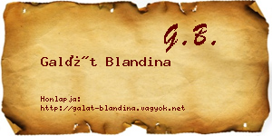 Galát Blandina névjegykártya